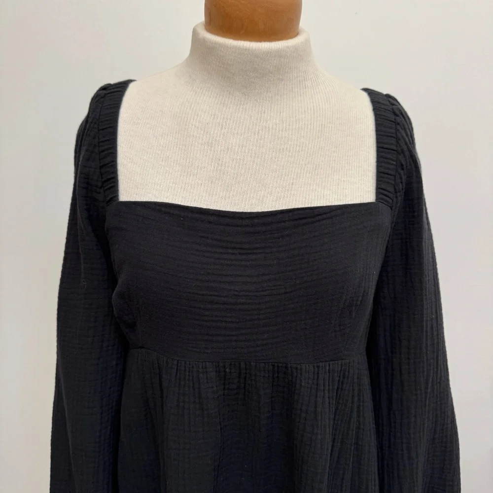 J.‎ Crew Square Neck Cotton Gauze Milkmaid Dress